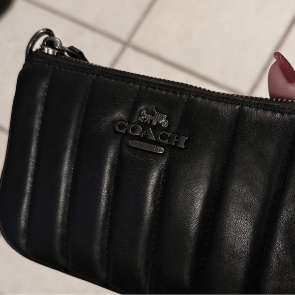 COACH Nolita 19 Soft Nappa Leather with Linear Quilting & Gunmetal Chain - Black - Picture 9 of 16